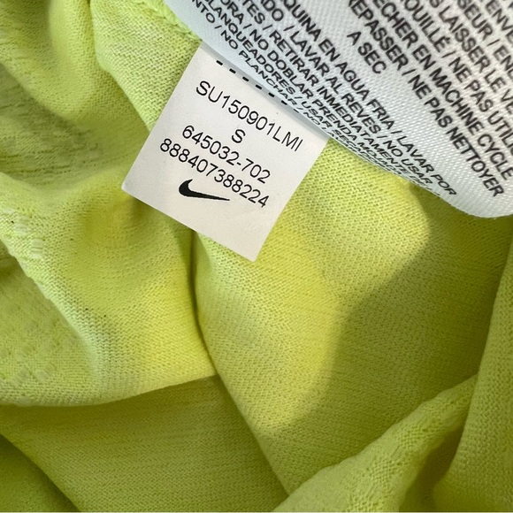 Nike Dri-Fit Women’s Workout Running Strappy Tank Top Size Small Neon Yellow - Picture 7 of 7